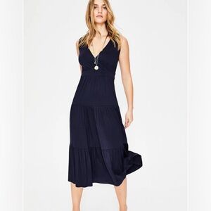 Boden Nicole Jersey Midi Dress Navy Size 2